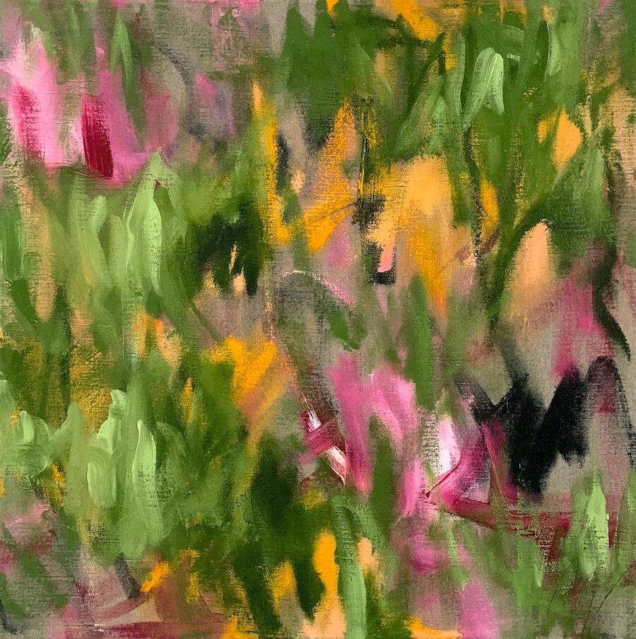 Wild Garden - Oil On Linen 18" x 18" - $1092 CAD