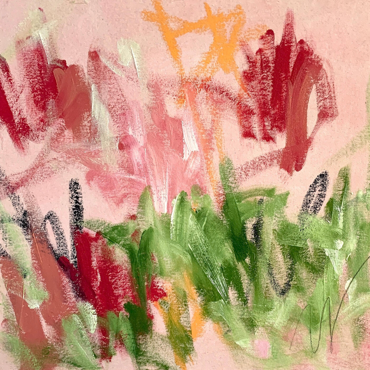 Oil on Canvas on Canvas On Wood Panel, 16" x 16"